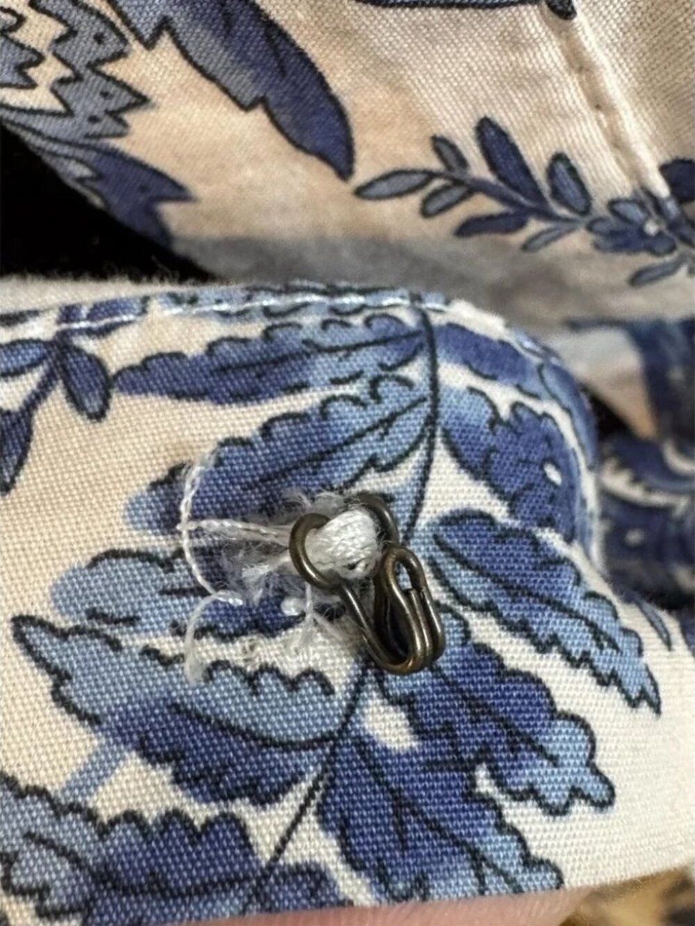 Anthropologie Somerset Dress L Blue White Floral Cottagecore Grandmillennial - Picture 8 of 10